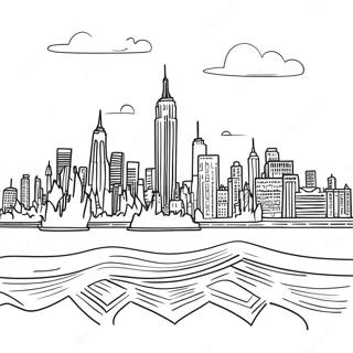 Pagina Para Colorir Do Horizonte Da Cidade De Nova York 6344-5162