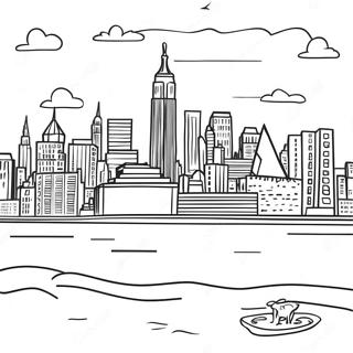 Pagina Para Colorir Do Horizonte Da Cidade De Nova York 6344-5164