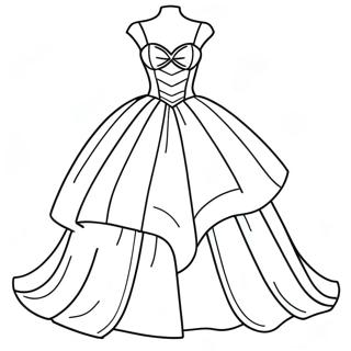 Pagina Para Colorir Vestido Elegante De Formatura 63460-52507