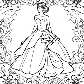 Pagina Para Colorir Vestido Elegante De Formatura 63460-52508