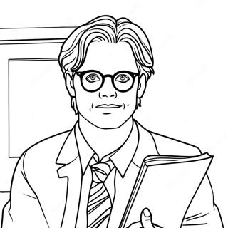 Pagina Para Colorir Do Spencer Reid Com Um Livro 63520-52552