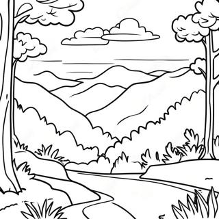 Pagina Para Colorir Da Vista Cenica Das Grandes Montanhas Fumegantes 63529-52564