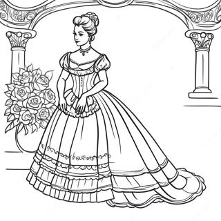 Pagina Para Colorir Da Dama Vitoriana Elegante Em Vestido 63640-52655