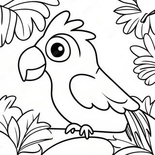 Pagina Para Colorir De Cacatua Colorida No Paraiso Tropical 63690-52683