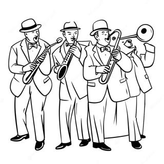 Pagina Para Colorir Da Banda De Jazz Dos Anos 20 63710-52706