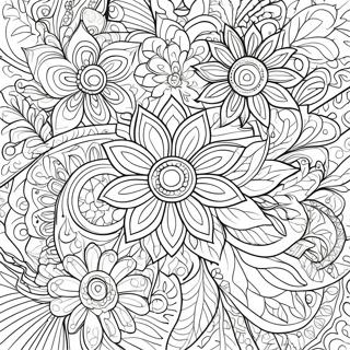 Pagina Para Colorir Tatuagem Floral Intricada 63740-52729