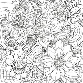 Pagina Para Colorir Tatuagem Floral Intricada 63740-52731