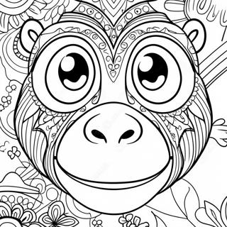 Pagina Para Colorir Rosto De Macaco 63769-52740