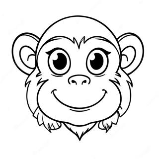 Pagina Para Colorir Rosto De Macaco Fofo 63770-52758