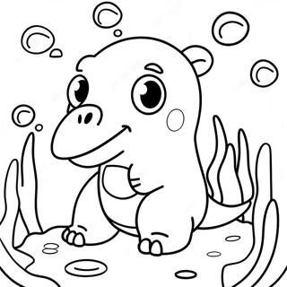 Pagina Para Colorir Do Slowpoke Fofo Debaixo Dagua 63800-52780