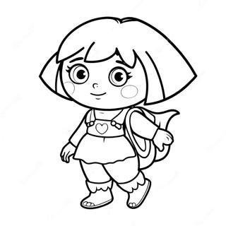 Pagina Para Colorir Da Dora Em Um Traje Assustador 63850-52826