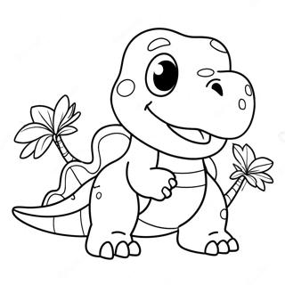 Pagina Para Colorir Dinossauro Chomper Fofo 63970-52905