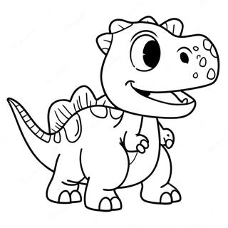 Pagina Para Colorir Dinossauro Chomper Fofo 63970-52906