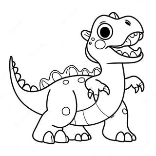 Pagina Para Colorir Dinossauro Chomper Fofo 63970-52907