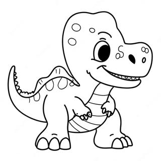 Pagina Para Colorir Dinossauro Chomper Fofo 63970-52908