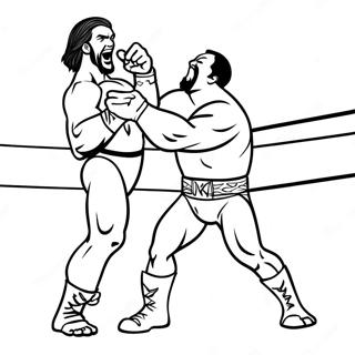 Pagina Para Colorir Lutador De Wwe Engracado Pregando Uma Peca Ao Oponente 64060-52997