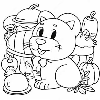 Pagina Para Colorir Festa De Acao De Gracas Do Garfield 64069-52990