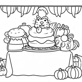 Pagina Para Colorir Festa De Acao De Gracas Do Garfield 64069-52991