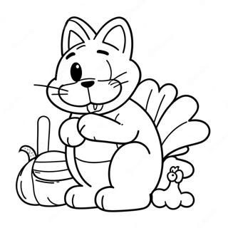 Pagina Para Colorir Garfield Com Peru 64070-52988