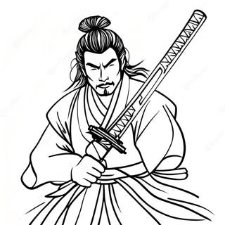 Pagina Para Colorir De Samurai Katana Em Acao 64160-53066