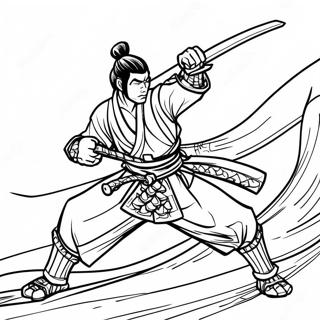 Pagina Para Colorir De Samurai Katana Em Acao 64160-53068