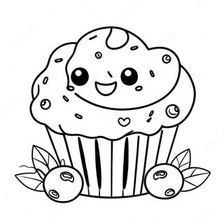 Pagina Para Colorir Do Muffin De Mirtilo 64239-53148