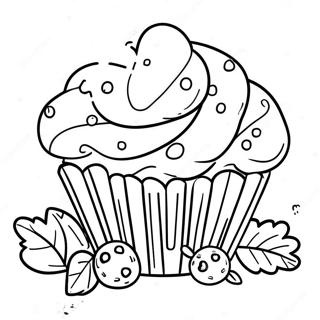 Pagina Para Colorir Do Delicioso Muffin De Mirtilo 64240-53127