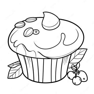 Pagina Para Colorir Do Delicioso Muffin De Mirtilo 64240-53128