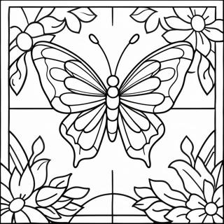 Pagina Para Colorir Borboleta Em Vitral 64269-53156