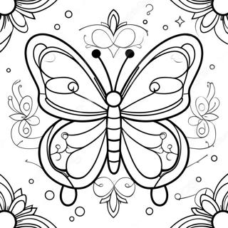 Pagina Para Colorir Design De Borboleta Colorida Em Vitral 64270-53159