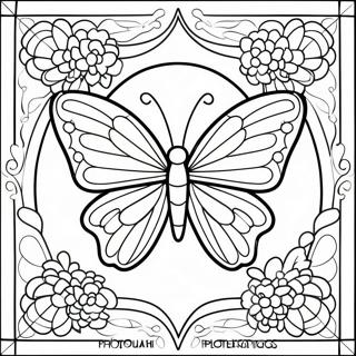 Pagina Para Colorir Design De Borboleta Colorida Em Vitral 64270-53160