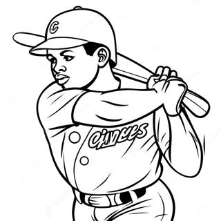 Pagina Para Colorir Do Ken Griffey Jr Batendo Com O Bastao 64330-53198