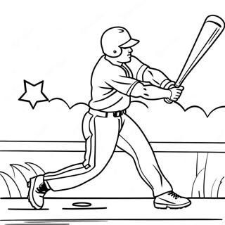 Pagina Para Colorir Do Ken Griffey Jr Batendo Com O Bastao 64330-53199