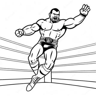 Pagina Para Colorir Do Lutador Da Wwe Pulando Sobre O Oponente 64370-53231