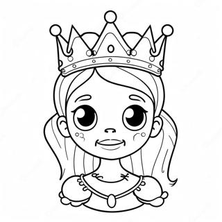 Pagina Para Colorir Da Fofa Princesa Zumbi Com Uma Coroa 64391-53237