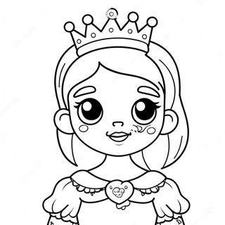 Pagina Para Colorir Da Fofa Princesa Zumbi Com Uma Coroa 64391-53238