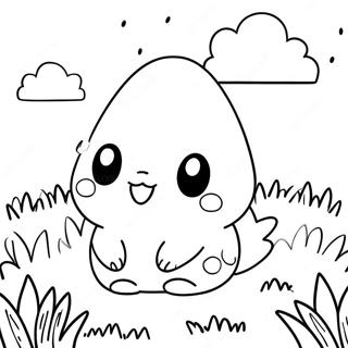 Pagina Para Colorir O Fofo Togepi Em Um Campo De Flores 64491-53309