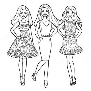 Pagina Para Colorir Barbie E Suas Irmas Em Roupas De Moda 64541-53360