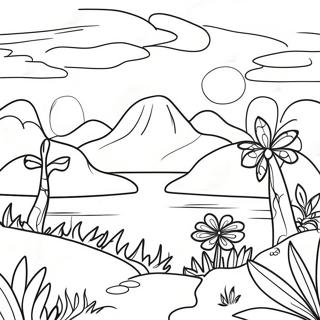 Pagina Para Colorir Paisagem De Arte Digital Vibrante 64551-53379