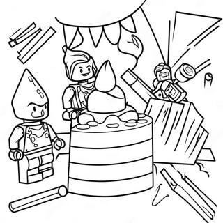 Pagina Para Colorir De Festa De Aniversario Lego 64580-53392