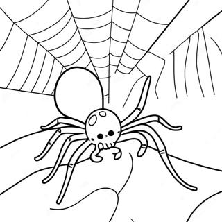 Pagina Para Colorir Aranha De Halloween Assustadora Com Teia 6475-5271