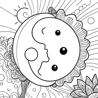 Pagina Para Colorir Celestial Do Sol E Da Lua Yin Yang 64811-53566