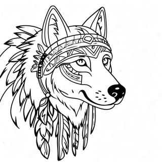 Pagina Para Colorir Do Lobo Nativo Americano 64820-53578