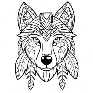 Pagina Para Colorir Do Lobo Nativo Americano 64820-53579