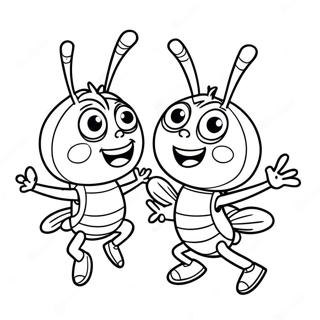 Pagina Para Colorir Do Jitterbug Dancando Beat Bugs 64831-53600