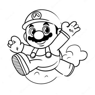 Pagina Para Colorir Fofa Do Bebe Mario Pulando 64881-53637