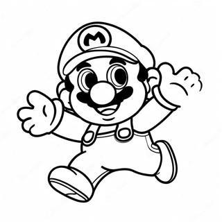 Pagina Para Colorir Fofa Do Bebe Mario Pulando 64881-53638