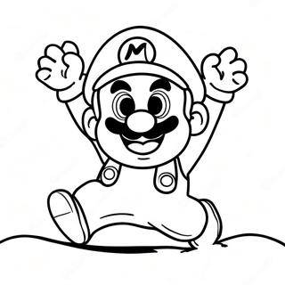 Pagina Para Colorir Fofa Do Bebe Mario Pulando 64881-53639