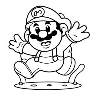 Pagina Para Colorir Fofa Do Bebe Mario Pulando 64881-53640