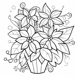 Pagina Para Colorir Arranjo Festivo De Poinsettia 64921-53665